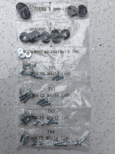 Bracket bolts m5 screws - m5,